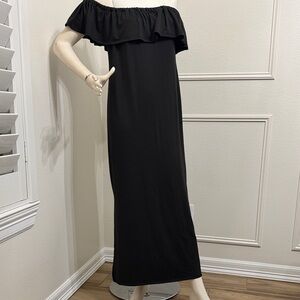 Chic Strapless Black Dress, NWT, size Large, Soft, Chest 20-23”length 52”